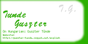 tunde guszter business card